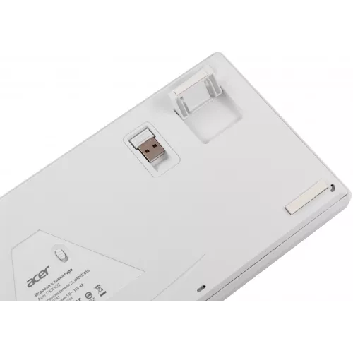 Клавиатура Acer OKR302 механическая белый USB беспроводная BT/Radio for gamer LED (ZL.KBDEE.016) кабель 1.6м