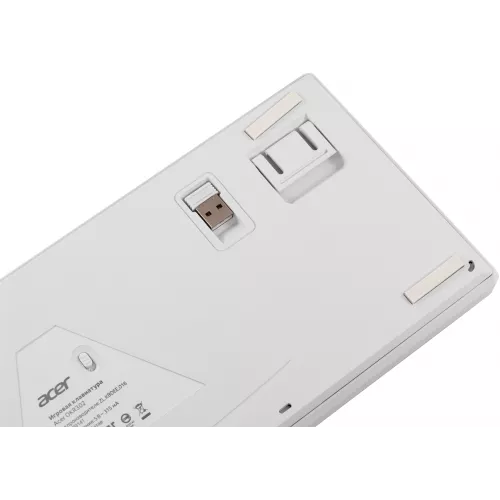 Клавиатура Acer OKR302 механическая белый USB беспроводная BT/Radio for gamer LED (ZL.KBDEE.016) кабель 1.6м