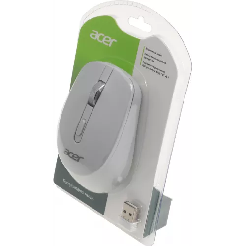 Мышь Acer OMR310 светло-серый оптическая 1600dpi беспров. BT/Radio USB 7but (ZL.MCECC.033)