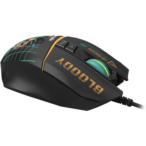 Мышь A4Tech Bloody W63 Max Renegade черный/рисунок оптическая 12000dpi USB (W63 MAX)