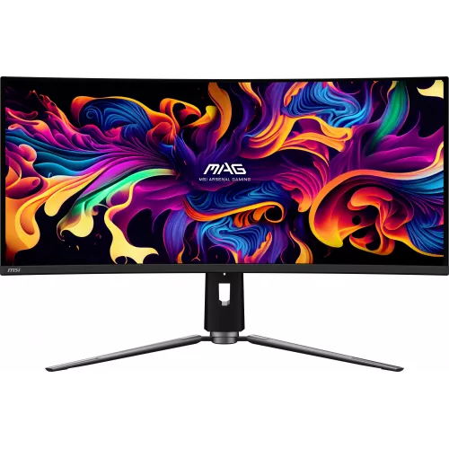 Монитор MSI 34" MAG 341CQP QD-OLED черный QD OLED LED 21:9 HDMI матовая HAS 250cd 178гр/178гр 3440x1440 175Hz FreeSync Premium Pro DP UW USB 9.3кг