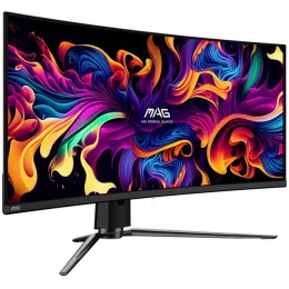 Монитор MSI 34" MAG 341CQP QD-OLED черный QD OLED LED 21:9 HDMI матовая HAS 250cd 178гр/178гр 3440x1440 175Hz FreeSync Premium Pro DP UW USB 9.3кг