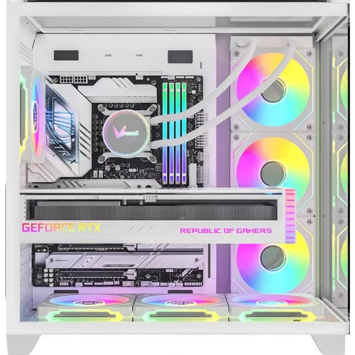 Корпус Formula Crystal Z9 белый без БП ATX 7x120mm 2xUSB3.0 audio bott PSU