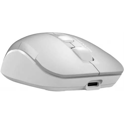 Мышь A4Tech Fstyler FB26CS Air2 серебристый/белый оптическая 2000dpi silent беспров. BT/Radio USB для ноутбука 4but (FB26CS AIR2 ICY WHITE)