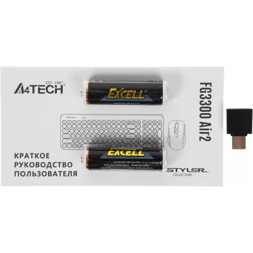 Клавиатура + мышь A4Tech Fstyler FG3300 Air2 клав:серый мышь:серый USB беспроводная slim Multimedia