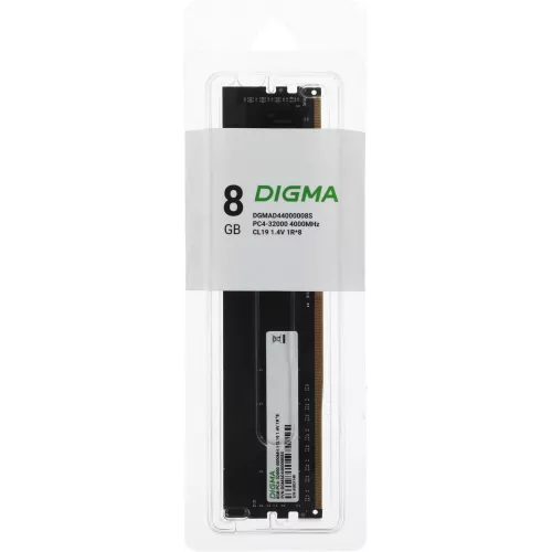 Память DDR4 8GB 4000MHz Digma DGMAD44000008S RTL PC4-32000 CL19 DIMM 288-pin 1.4В single rank Ret