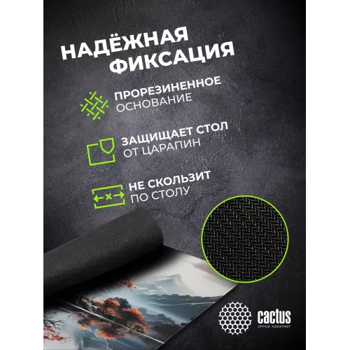 Коврик для мыши Cactus Lake рисунок 400x300x3мм (CS-MP-PRO18XL)