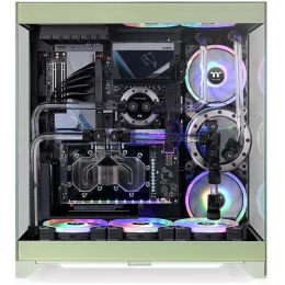 Корпус Thermaltake CTE E550 TG Matcha зеленый без БП ATX 8x120mm 6x140mm 2xUSB3.0 audio bott PSU