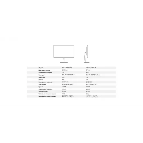 Монитор Dahua 31.5" LM32-P301A черный IPS LED 4ms 16:9 HDMI матовая HAS Piv 1200:1 350cd 178гр/178гр 2560x1440 75Hz DP 2K USB 7.7кг