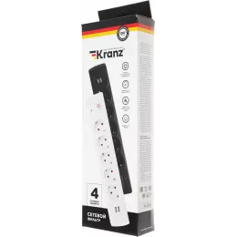 Сетевой фильтр Kranz 13-4700 3м (5 розеток) белый (коробка)
