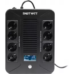 Источник бесперебойного питания Smartwatt Safe Pro LCD 360Вт 600ВА черный