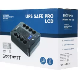 Источник бесперебойного питания Smartwatt Safe Pro LCD 360Вт 600ВА черный