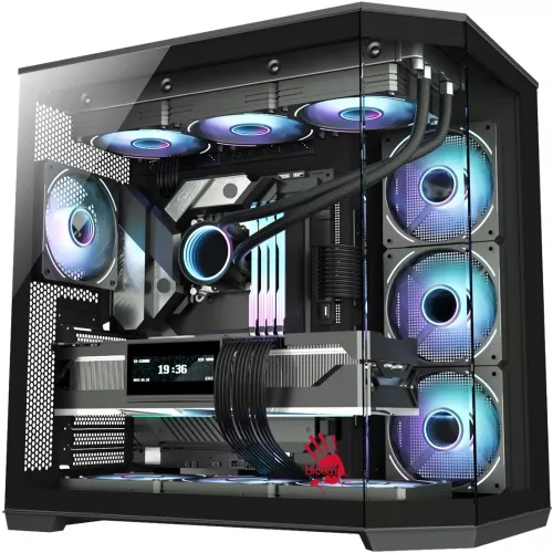 Корпус Bloody BD-CC109 черный без БП ATX 10x120mm 2xUSB3.0 audio