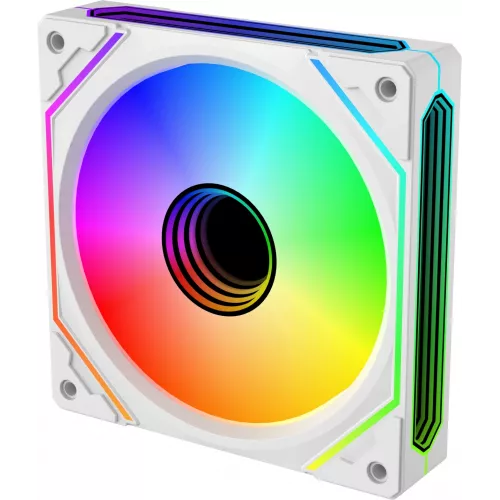 Вентилятор для корпуса Bloody BD-CF120ARGB5 LCD ARGB 120х120x25 белый 4-pin 26дБ (BD-CF120ARGB5-WH) Ret