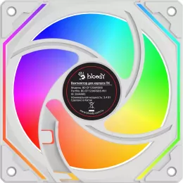 Вентилятор для корпуса Bloody BD-CF120ARGB5 LCD ARGB 120х120x25 белый 4-pin 26дБ (BD-CF120ARGB5-WH) Ret