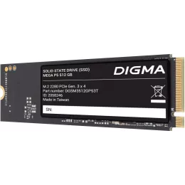 Накопитель SSD Digma PCIe 3.0 x4 512GB DGSM3512GP53T Mega P5 M.2 2280