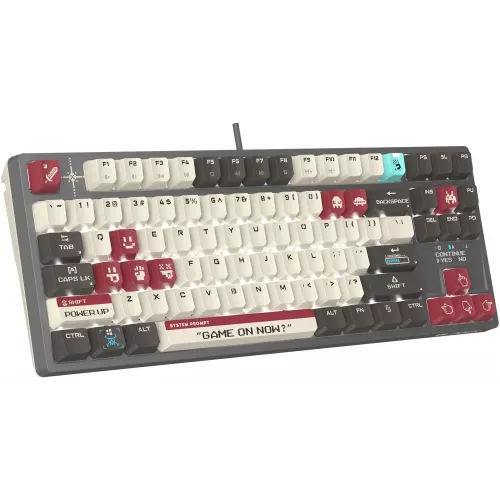 Клавиатура A4Tech S87 Pixels механическая серый/белый USB for gamer LED кабель 1.8м