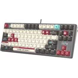 Клавиатура A4Tech S87 Pixels механическая серый/белый USB for gamer LED кабель 1.8м