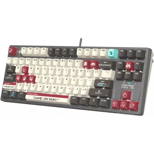 Клавиатура A4Tech S87 Pixels механическая серый/белый USB for gamer LED кабель 1.8м