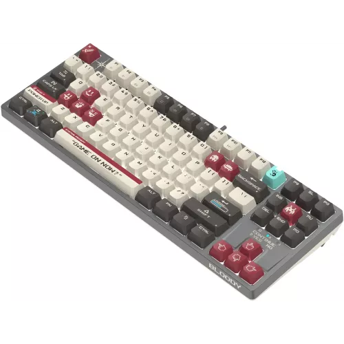 Клавиатура A4Tech S87 Pixels механическая серый/белый USB for gamer LED кабель 1.8м