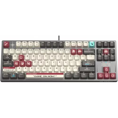 Клавиатура A4Tech S87 Pixels механическая серый/белый USB for gamer LED кабель 1.8м