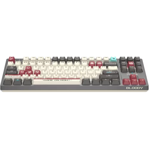 Клавиатура A4Tech S87 Pixels механическая серый/белый USB for gamer LED кабель 1.8м
