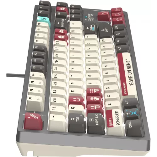 Клавиатура A4Tech S87 Pixels механическая серый/белый USB for gamer LED кабель 1.8м