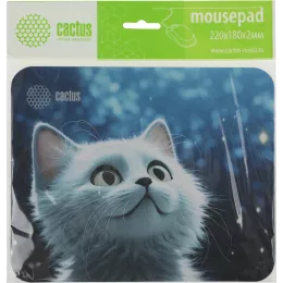 Коврик для мыши Cactus White Cat 220x180x2мм (CS-MPC-P06XS)