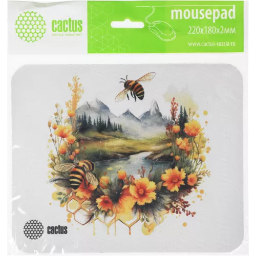 Коврик для мыши Cactus Honeybee 220x180x2мм (CS-MP-P09XS)
