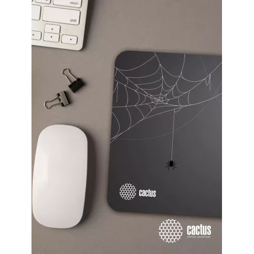 Коврик для мыши Cactus Spider gray черный 250x200x3мм (CS-MP-D13S)