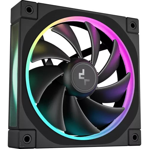 Вентилятор для корпуса Deepcool FL12 ARGB 120х120x25 черный 4-pin 32дБ (R-FL12-BKAPN1-G) Ret