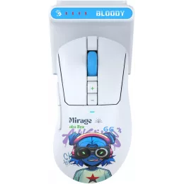 Мышь A4Tech Bloody R73 Ultra Duo белый/рисунок оптическая 20000dpi беспров. USB/USB-C 7but (R73 ULTRA DUO NYX MIRAGE)