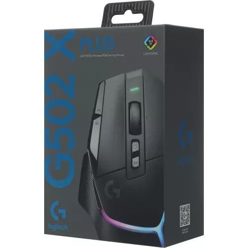 Мышь Logitech G502 X Plus черный оптическая 25600dpi беспров. USB 13but (910-006164)