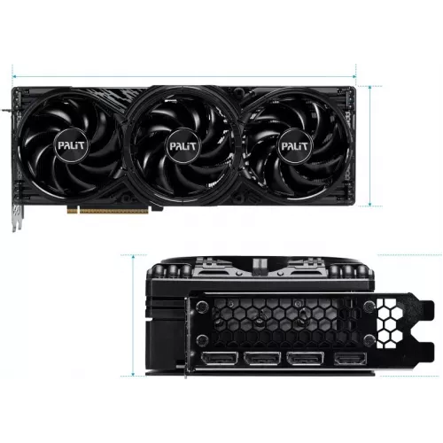 Видеокарта Palit PCI-E 5.0 PA-RTX5080 GAMINGPRO NVIDIA GeForce RTX 5080 16Gb 256bit GDDR7 2295/30000 HDMIx1 DPx3 HDCP Ret