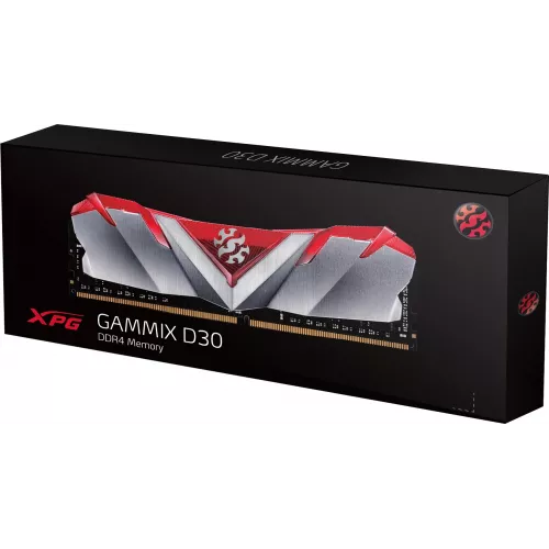Память DDR4 8GB 3200MHz A-Data AX4U32008G16A-SR30 XPG Gammix D30 RTL Gaming PC4-25600 CL16 DIMM 288-pin 1.35В с радиатором Ret