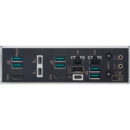 Материнская плата Asus PROART Z890-CREATOR WIFI Soc-1851 Intel Z890 4xDDR5 ATX AC`97 8ch(7.1) 1 x 10Gigabit + 1 x 2.5Gigabit RAID+HDMI+DP
