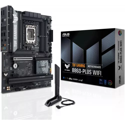 Материнская плата Asus TUF GAMING B860-PLUS WIFI Soc-1851 Intel B860 4xDDR5 ATX AC`97 8ch(7.1) 2.5Gg RAID+HDMI+DP