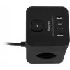 Сетевой удлинитель Buro BU-PTE4.1UC-B 1.5м (4 розетки) черный (коробка)