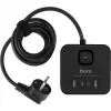 Сетевой удлинитель Buro BU-PTE4.1UC-B 1.5м (4 розетки) черный (коробка)