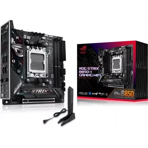 Материнская плата Asus ROG STRIX B850-I GAMING WIFI Socket AM5 AMD B850 2xDDR5 mini-ITX AC`97 8ch(7.1) 2.5Gg RAID+HDMI