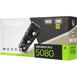 Видеокарта Zotac PCI-E 5.0 RTX 5080 SOLID CORE NVIDIA GeForce RTX 5080 16Gb 256bit GDDR7 2617/30000 HDMIx1 DPx3 HDCP Ret