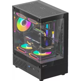 Корпус Formula Crystal Z1CM черный без БП mATX 5x120mm 1xUSB3.0 audio bott PSU