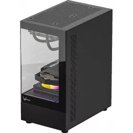 Корпус Formula Crystal Z1CM черный без БП mATX 5x120mm 1xUSB3.0 audio bott PSU