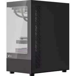 Корпус Formula Crystal Z1CM черный без БП mATX 5x120mm 1xUSB3.0 audio bott PSU