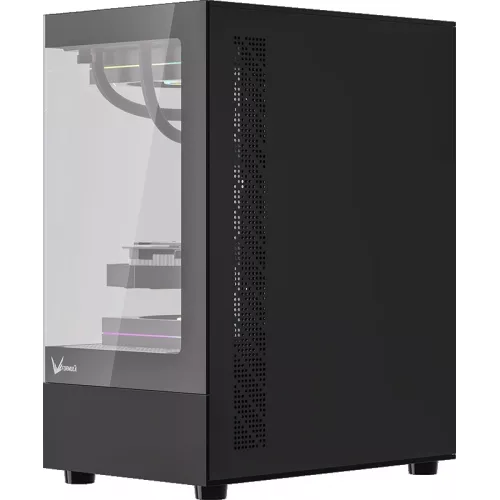 Корпус Formula Crystal Z1CM черный без БП mATX 5x120mm 1xUSB3.0 audio bott PSU