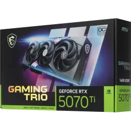 Видеокарта MSI PCI-E 5.0 RTX 5070 TI 16G GAMING TRIO OC NVIDIA GeForce RTX 5070TI 16Gb 256bit GDDR7 2572/28000 HDMIx1 DPx3 HDCP Ret