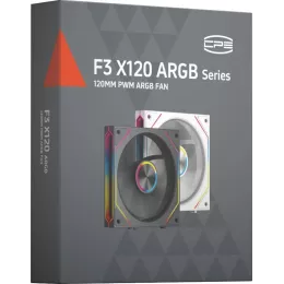 Вентилятор для корпуса PcCooler F3 X120R Reverse ARGB 120х120x25 белый 4-pin 28.4дБ (F3X12R-BKAC112-GL) Ret