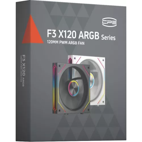 Вентилятор для корпуса PcCooler F3 X120R Reverse ARGB 120х120x25 белый 4-pin 28.4дБ (F3X12R-BKAC112-GL) Ret