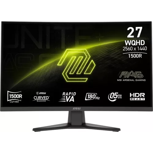 Монитор MSI 27" Mag 275CQF E18 черный VA LED 16:9 HDMI полуматовая 250cd 178гр/178гр 2560x1440 180Hz DP Quad 2K (1440p) 4.6кг