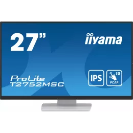 Монитор Iiyama 27" ProLite T2752MSC-W1 белый IPS LED 16:9 HDMI M/M глянцевая 1000:1 400cd 178гр/178гр 1920x1080 60Hz DP FHD USB Touch 6.7кг